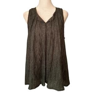 Meadow Rue Anthropologie gray sleeveless textured tank top size M